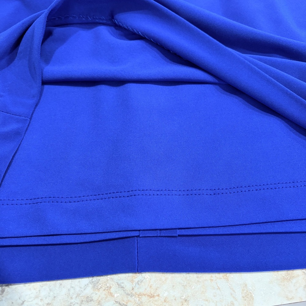 Cache Cold Shoulder Rhinestone Sheath Dress 6 Royal Blue - Picture 10 of 12